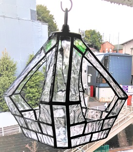 ステンドグラムの吊りテラリウム | 「東京」趣味のステンドグラス教室 