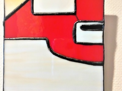2021.8.19．　　壁飾り「赤と白」　　：制作　鈴木かほる　さん