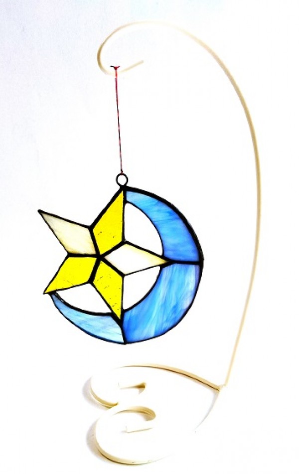 2023.10.10．　卓上飾り「星と三日月」　　：制作　金森美恵　さんのサムネイル