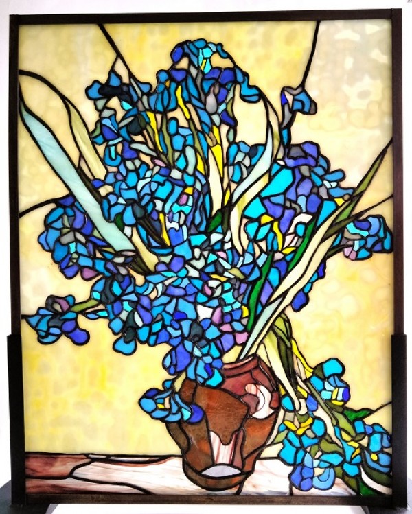 2024.3.1.　　ゴッホの「花瓶のアイリス」　　：制作　大久保千聖　さん　　のサムネイル